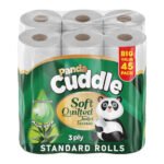 Panda Cuddle 3Ply Toilet Paper Rolls - Aloe Vera Scented Tissue Rolls